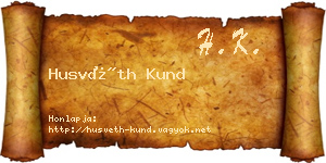 Husvéth Kund névjegykártya